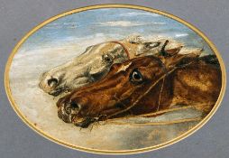 Attributed to JOHN FREDERICK HERRING Senior (1795-1865) British Neck and Neck to a Dead Heat Oil on