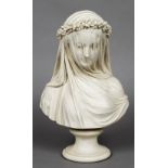 A 19th century Copeland Parian figure, The Veiled Bride,