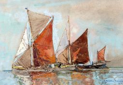 *AR NEVILLE SOTHEBY PITCHER (1889-1959) British Thames Barges;