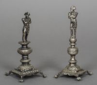 A silver model of Napoleon, indistinctly marked, probably French,