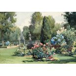 CYRIL FROST (20th century) British Garden Scene Watercolour Signed and dated 1929 36 x 25 cm,