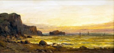 JOEL OWEN (1892-1931) British Sunset Near Ilfracombe Oil on canvas Signed and dated 1924 39.