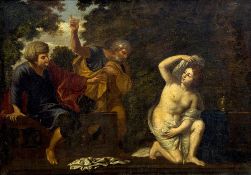 ITALIAN SCHOOL (18th century) Biblical Scene Oil on canvas 90 x 64 cm,