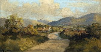 HENRY J FOY (20th century) Irish Mourne Mountains Between Hilltown & Newcastle Oil on