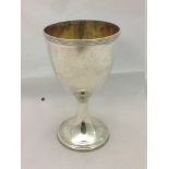 A George III silver goblet, hallmarked London 1792, maker's mark of William Simmons Of plain form,