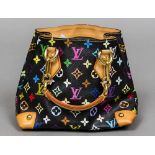 A Louis Vuitton multi-coloured monogrammed handbag 28 cm wide.