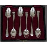 A set of six George III teaspoons, hallmarked London 1799,