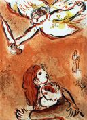 After MARC CHAGALL (1887-1985) Franco-Russian Le Visage D'Israel Lithographic print Published by