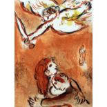 After MARC CHAGALL (1887-1985) Franco-Russian Le Visage D'Israel Lithographic print Published by