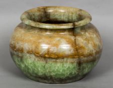 A large turned fluorite bowl 17.5 cm high.
