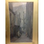 ARTHUR REGINALD SMITH (1871-1934) British Hamilton's Entry, Edinburgh Watercolour Signed,