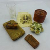 A quantity of miscellaneous items, including a tortoiseshell box, pin cushion,