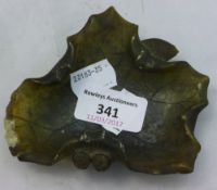 A soapstone leaf dish