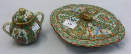 Two pieces of Canton porcelain