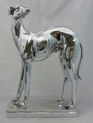 A silvered model of a greyhound