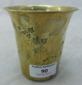 A Continental silver beaker