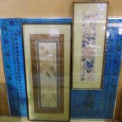 A framed Chinese sleeve panel