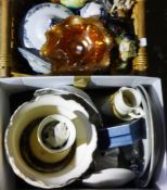 Two boxes of miscellaneous china and glass