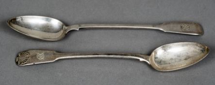A George III silver basting spoon, hallmarked London 1814,