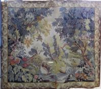 A needlework tapestry wall hanging