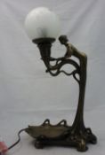 A Deco style ball lamp