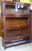 A Globe Wernicke type oak bookcase