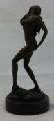 A bronze figural nude