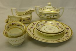 A 19th century part tea set,