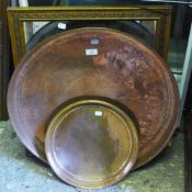 A large copper charger,