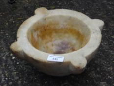 A marble mortar