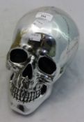 A silvered skull