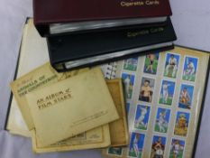 A collection of cigarette cards,