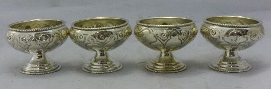 Four small silver salts