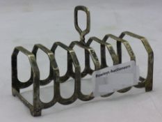 A silver toast rack