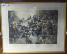 A large oak framed print - Gone to Ground