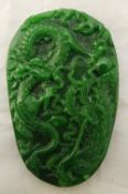 A large jade pendant