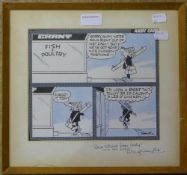 REG SMYTHE, hand drawn Andy Capp cartoon,