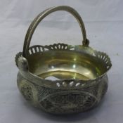 A niello silver basket