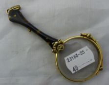 A pair of gold and tortoiseshell lorgnette