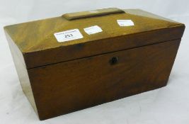 A Victorian mahogany tea caddy