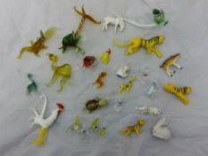 A quantity of small glass animals etc