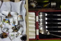 A small quantity of plated cutlery,