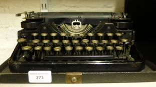 A boxed Underwood typewriter
