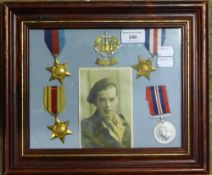 A WWII Essex Regiment four medal group,