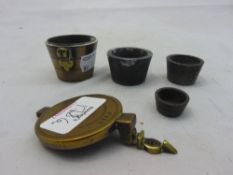 A part set of bronze cup weights