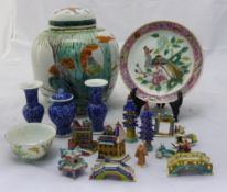 A small quantity of Chinese ceramics