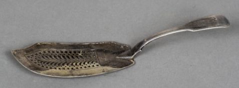 A George IV silver fish slice, hallmarked London 1821,