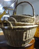 A quantity of wicker baskets