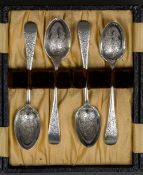 Four Victorian silver teaspoons, hallmarked Sheffield 1890 and 1891,