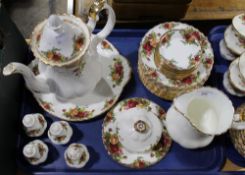 A quantity of Royal Albert Old Country Rose pattern, including coffee pot,